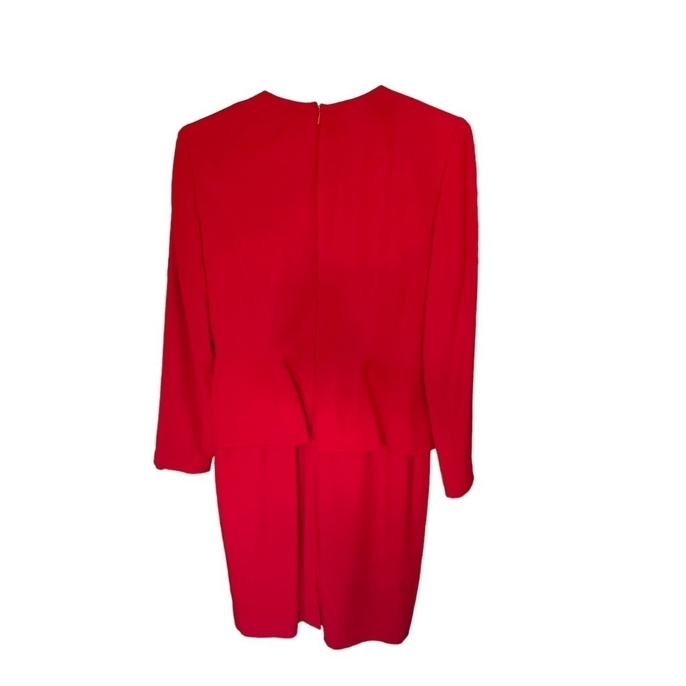 Vintage Talbots Albert Nipon Petite Red Dress In … - image 6